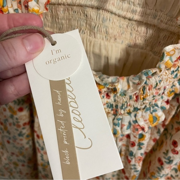 NWT Cleobella Dallas Floral Mini Dress in Carnation Print Cream Boho Size Small - Picture 14 of 16